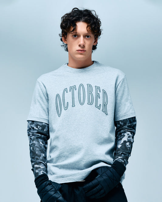 October Arch Tee - Heather Grey