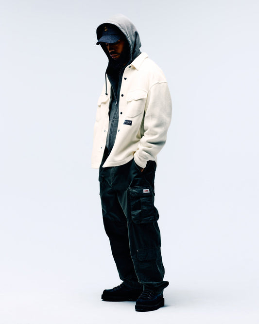 Wooly Fleece Overshirt - Cream