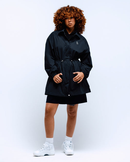 Tech Drawstring Jacket - Black