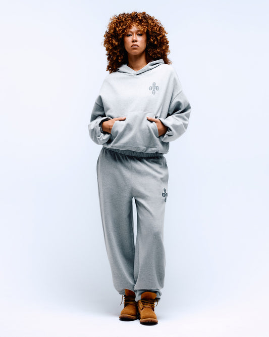 Luxe Knit Balloon Sweatpant - Heather Grey