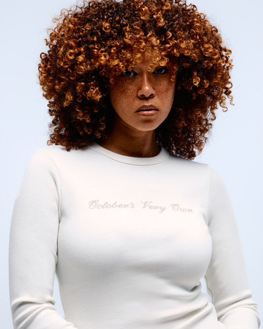 Script Long-Sleeve Tee - Cream