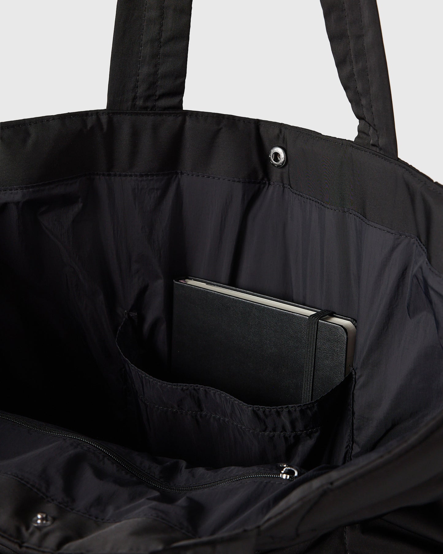 Quilted Puffer Tote - Black
