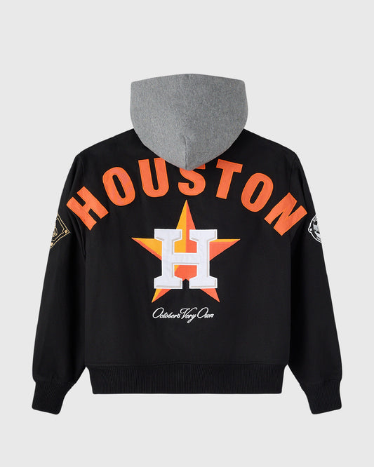 Houston Astros Insulated Twill Bomber - Black
