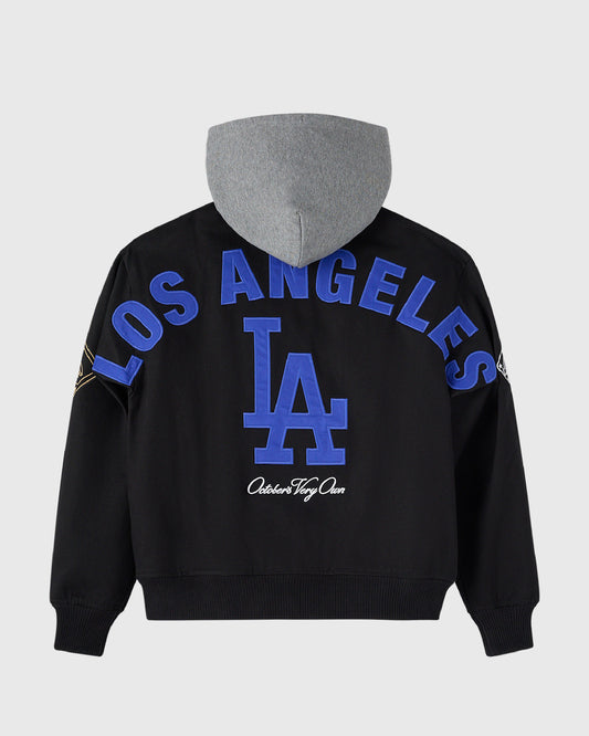 Los Angeles Dodgers Insulated Twill Bomber - Black