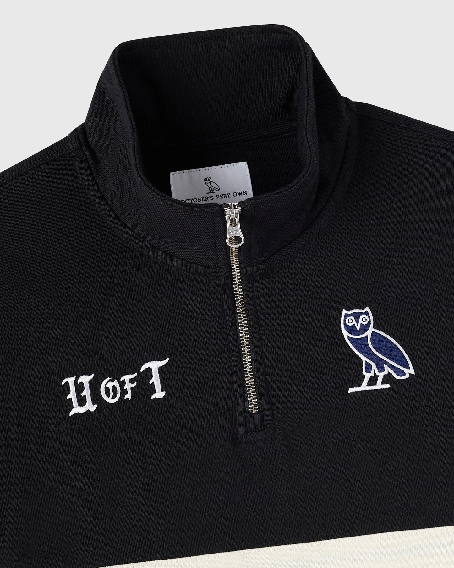 Pulls de rugby quart-zip de l'Université de Toronto – Noir