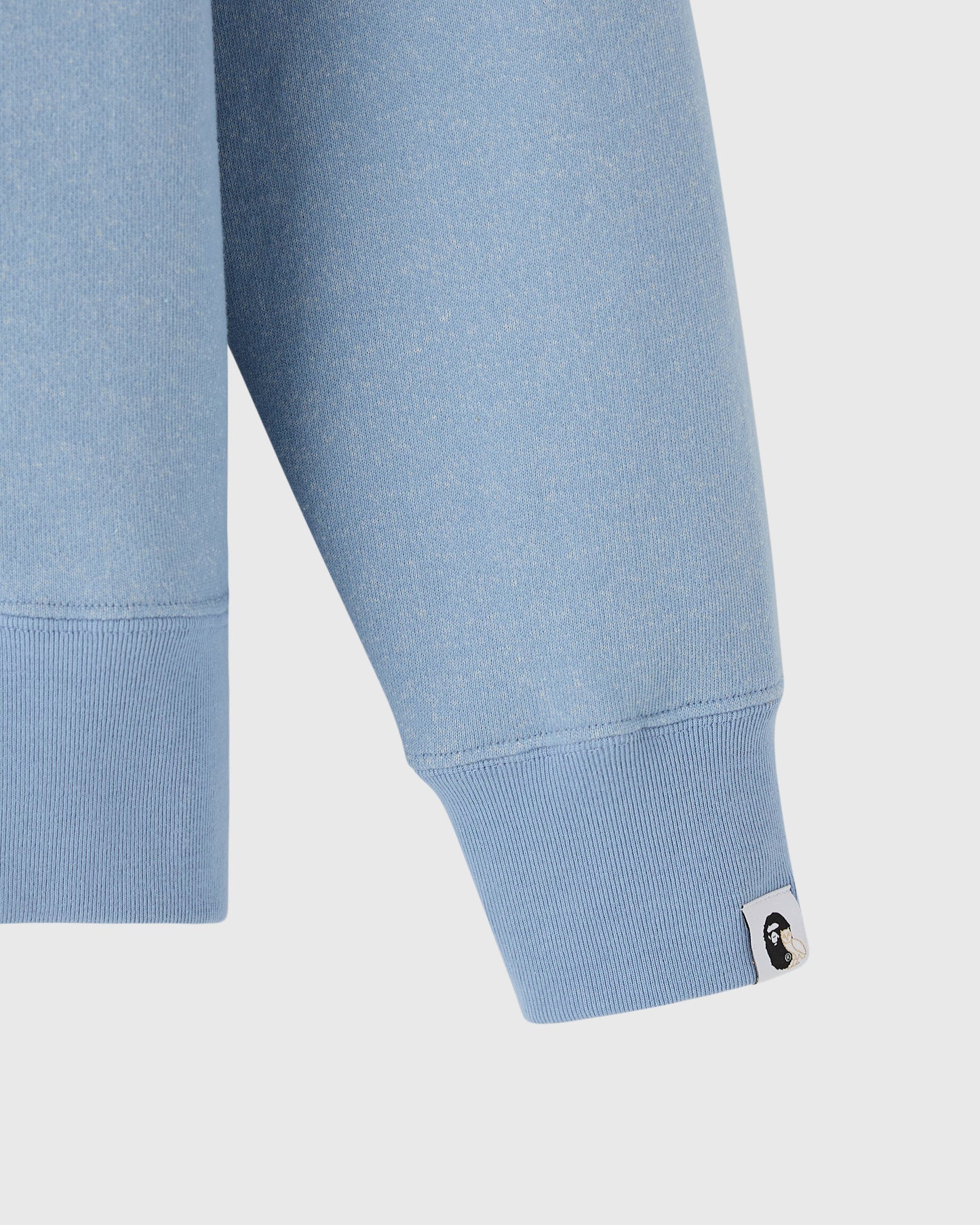 BAPE® Denim Fleece College Crewneck - Light Indigo