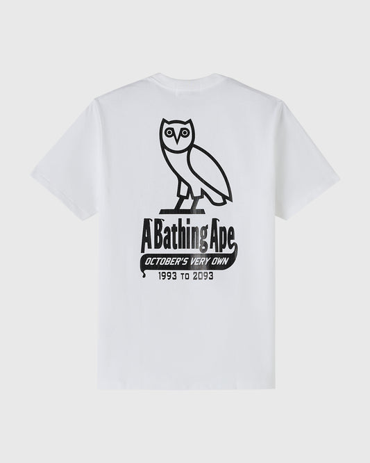 BAPE® OVO-Sta Crocodile Print Tee - White