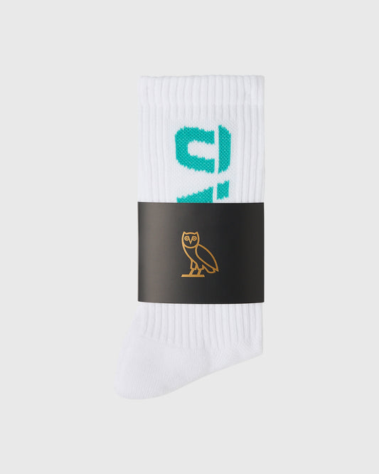 RUNNER SOCKS - WHITE/TEAL