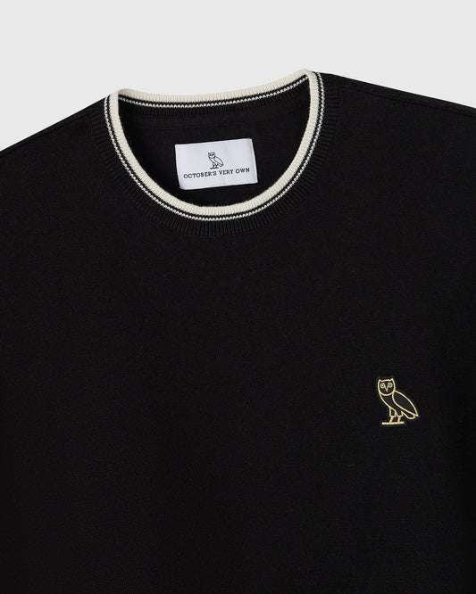 Classic Owl Sweater Tee - Black