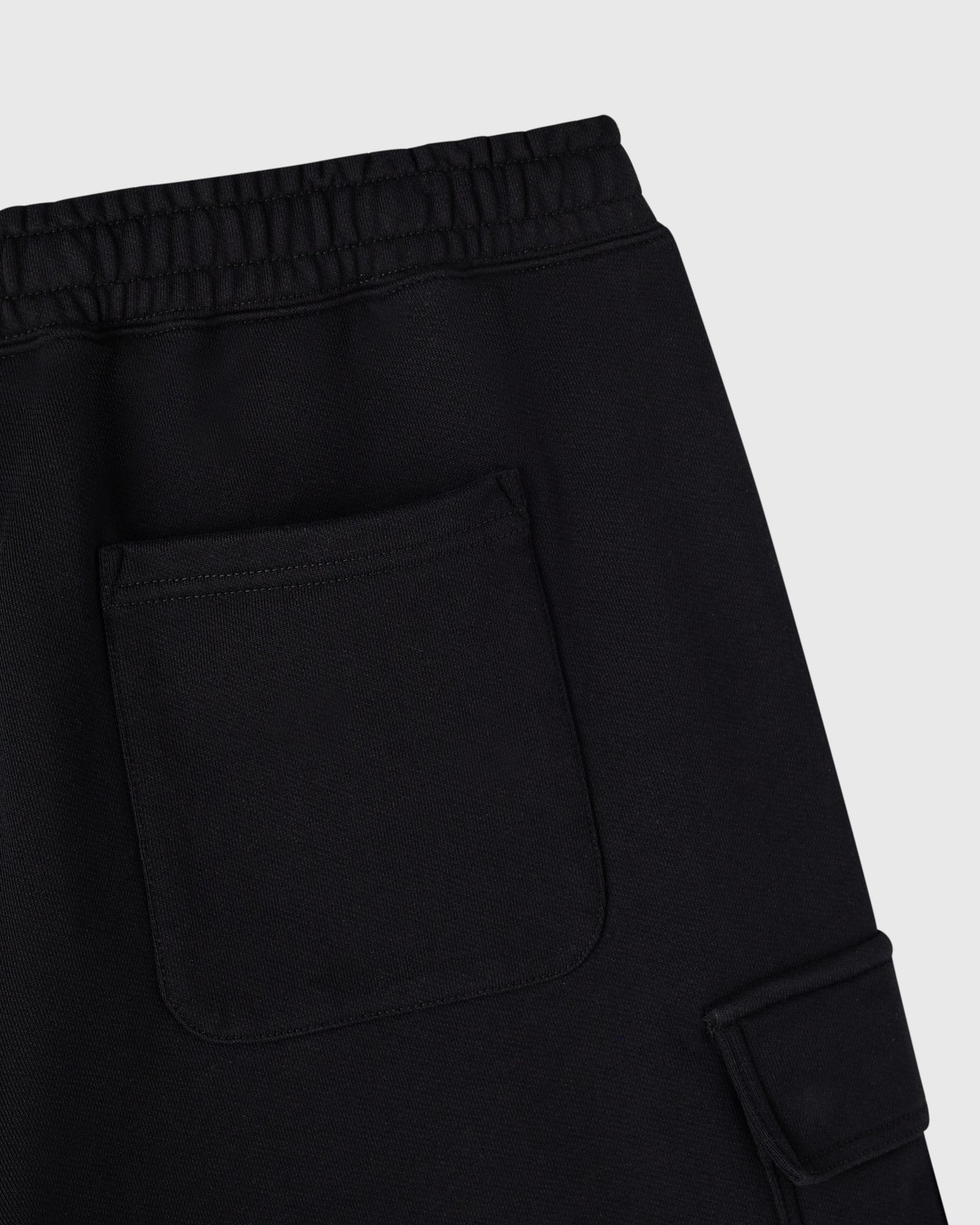 French Terry Cargo Short - Black
