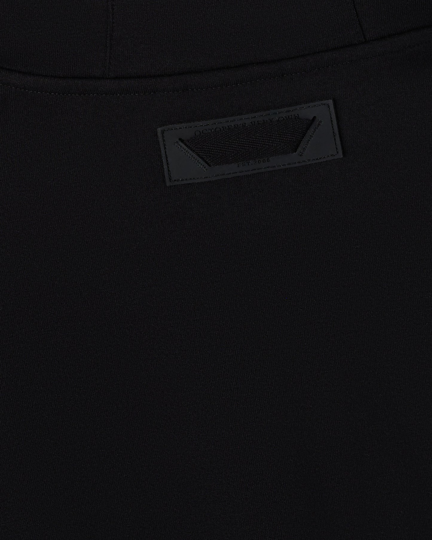 Double Knit Script Hoodie - Black