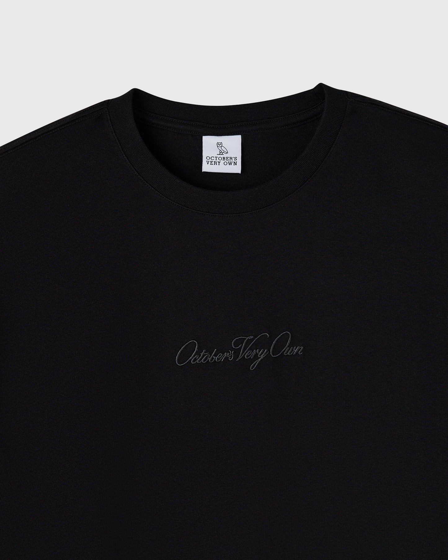 Luxe Jersey Script Tee - Black