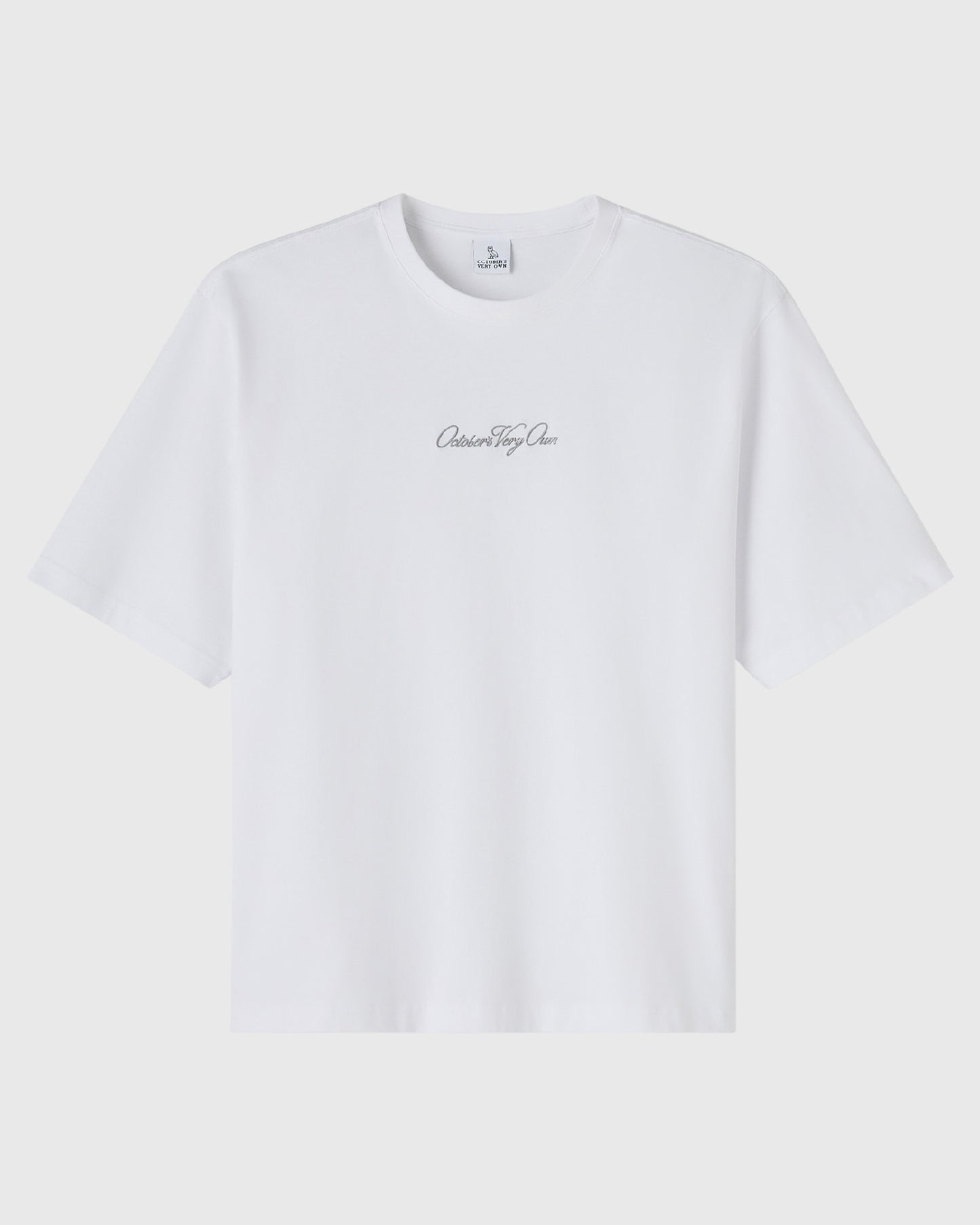 Luxe Jersey Script Tee - White