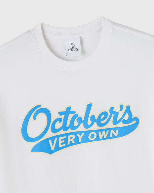 Sports Script Tee - White