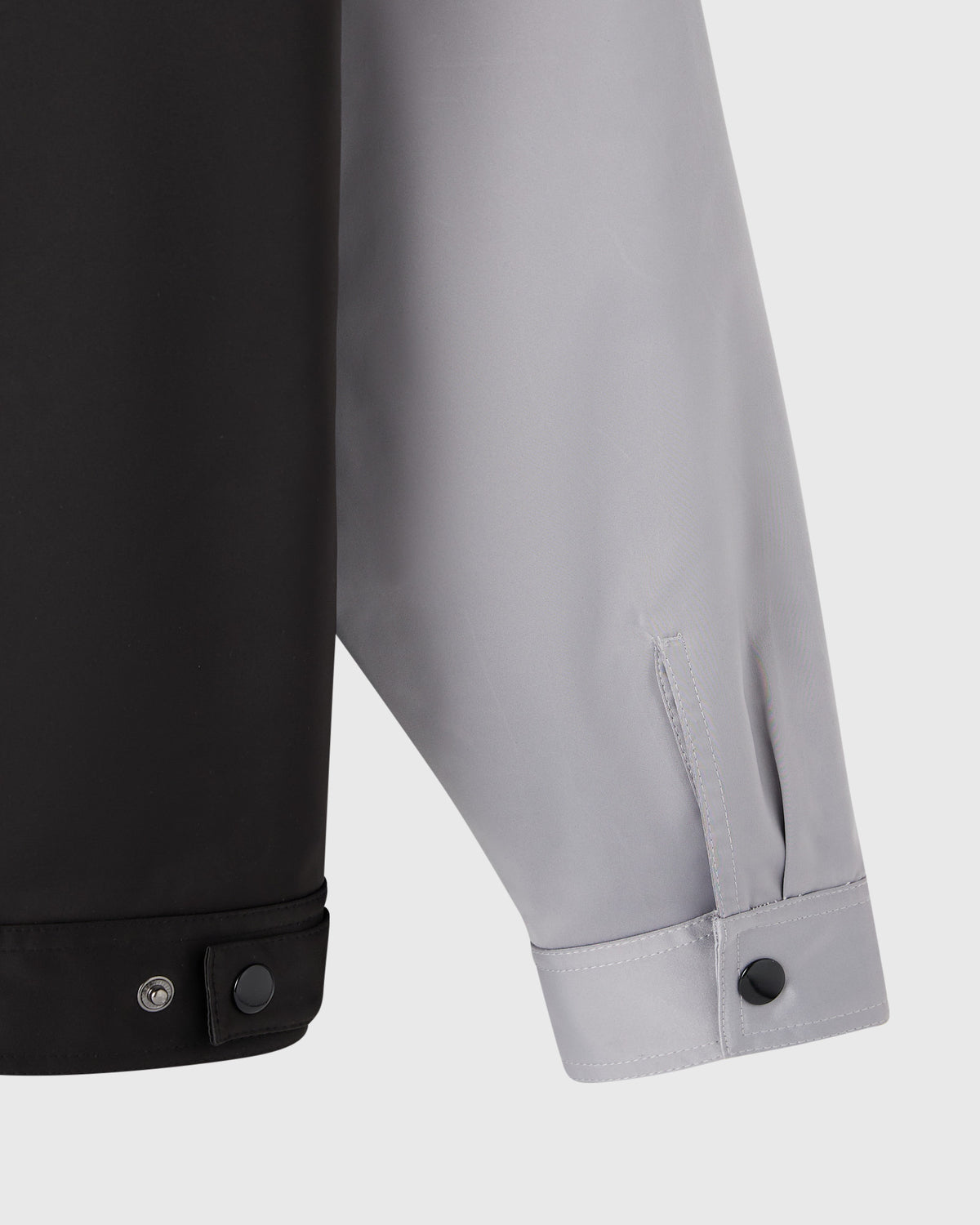 Color Block Bomber Jacket - Black