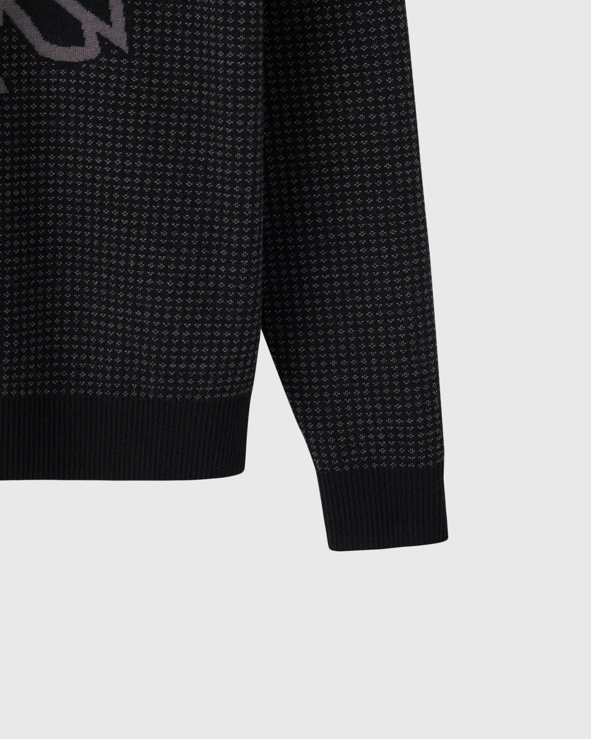 Jacquard Crewneck Sweater - Black