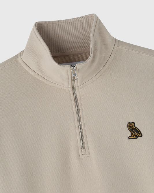 Classic Quarter-Zip Mockneck Sweatshirt - Sandstone