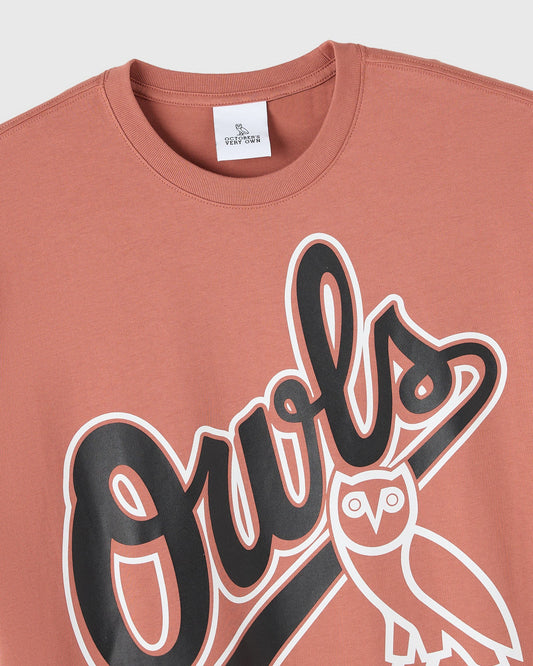 Owls Ballpark Tee - Rosewood