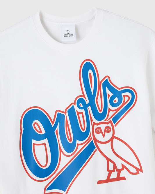 Owls Ballpark Tee - White