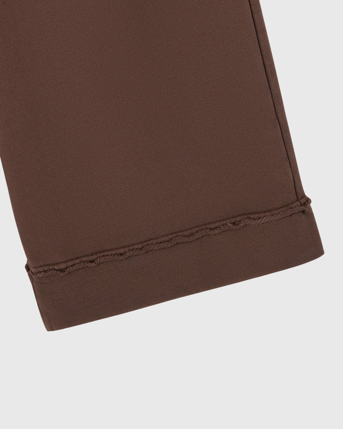 Raw Edge Open-Hem Sweatpant - Fern Brown