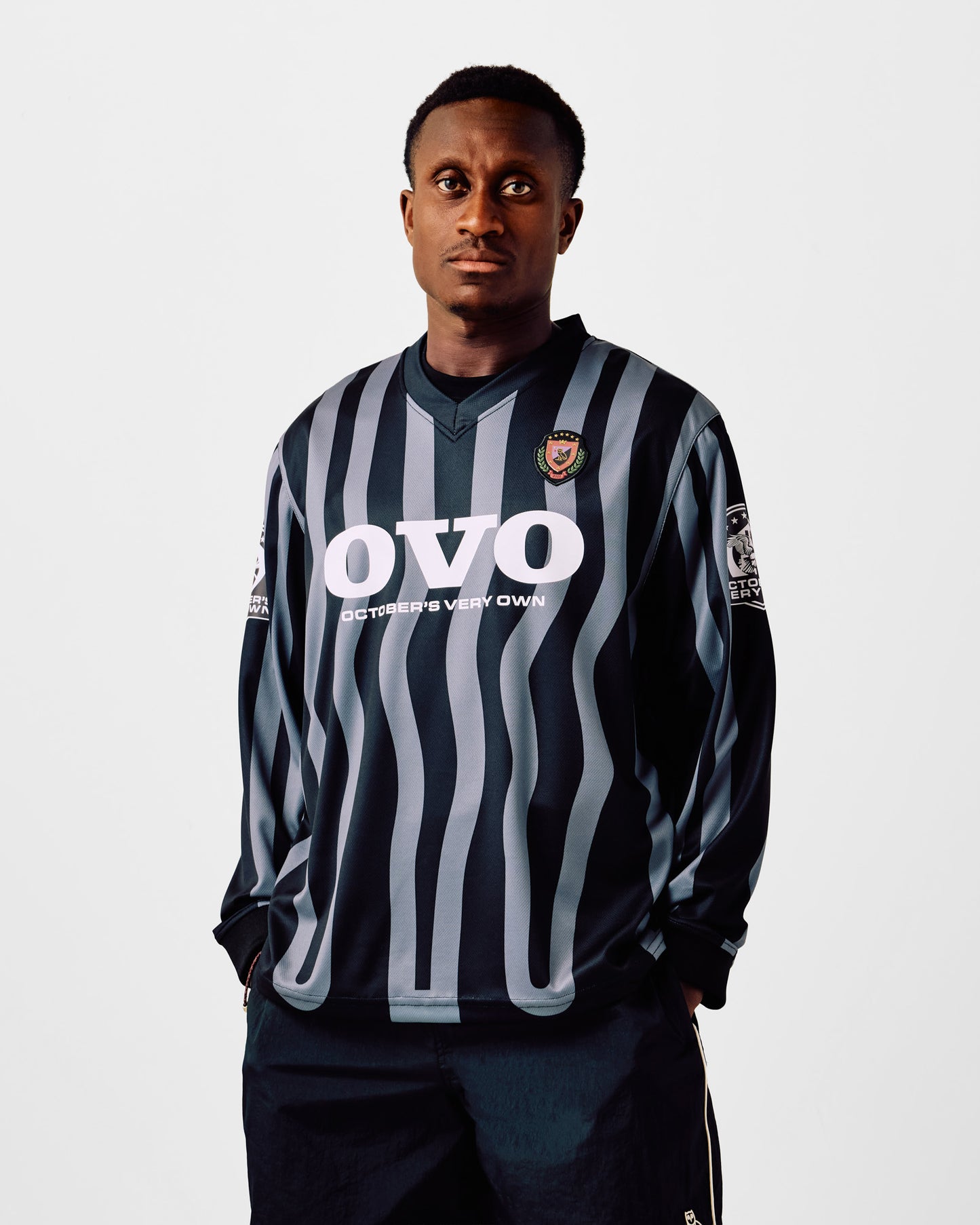Stripe Soccer Jersey - Black