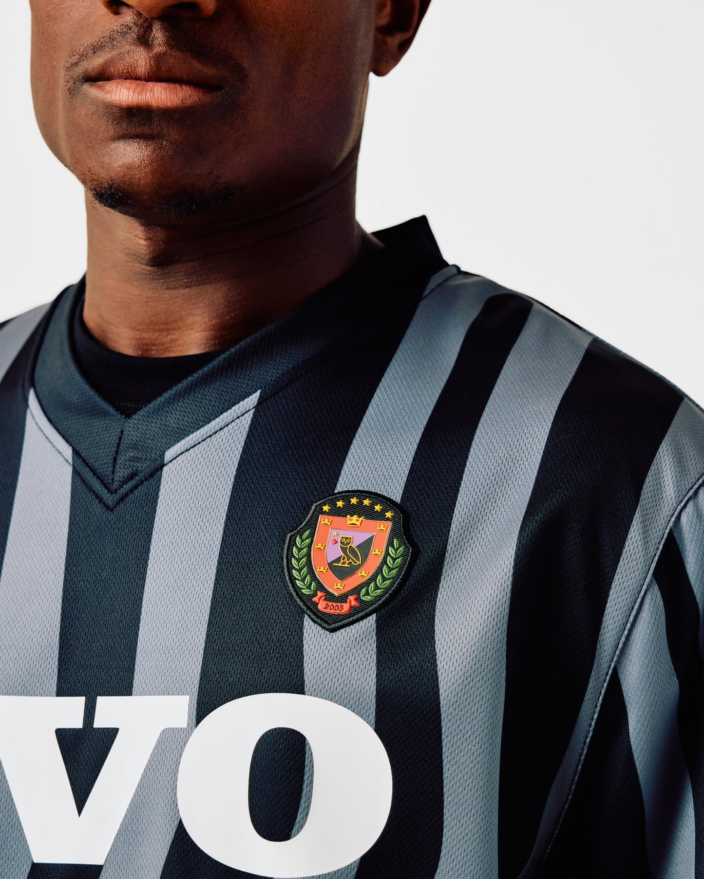 Stripe Soccer Jersey - Black