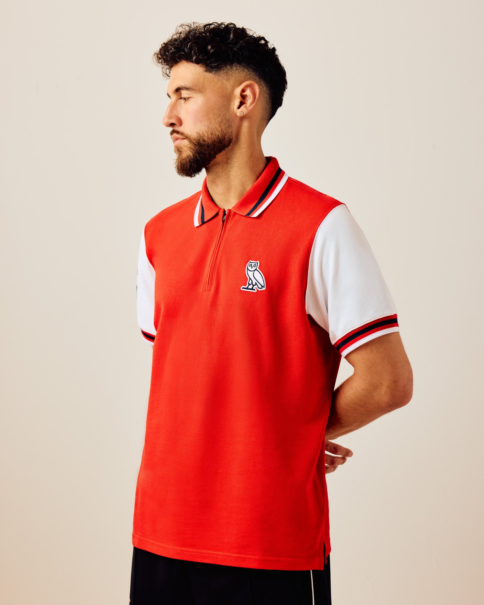 Quarter-Zip Short Sleeve Polo - Navy – October's Very Own