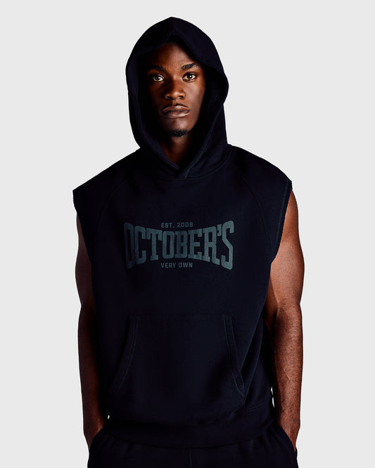 Sleeveless Training Hoodie - Black