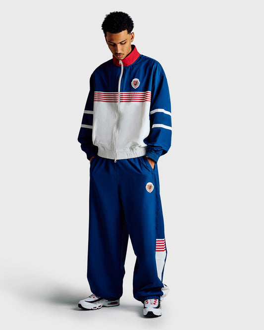 Nylon Crest Track Jacket - Deep Denim