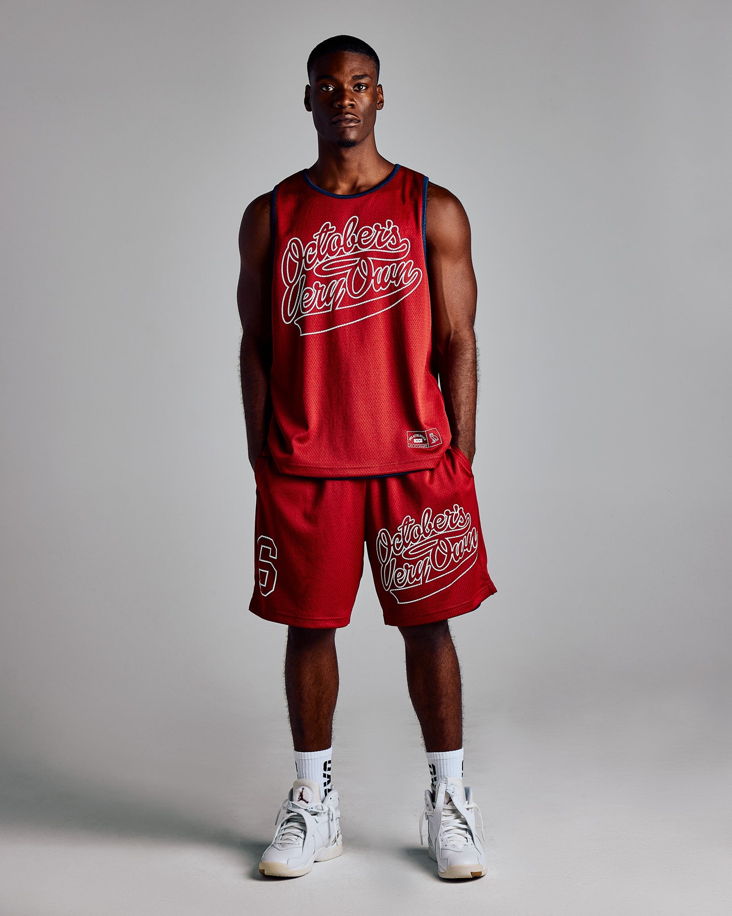 Maillot de basket-ball en mesh réversible - Rouge foncé
