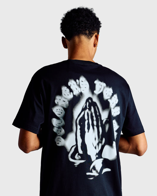 6 God Air Brush Tee - Black