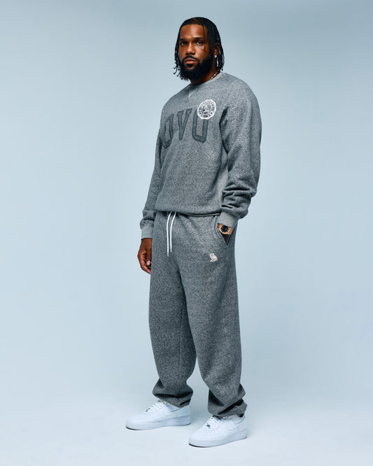 Heritage Fleece Cuffed Sweatpant - Black