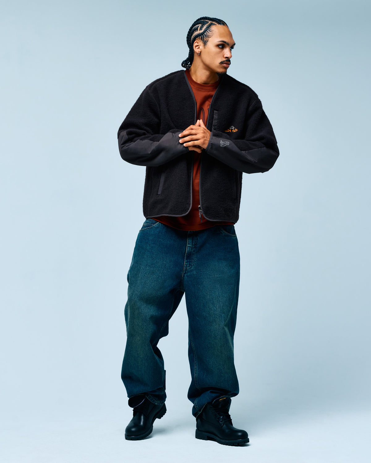 Wooly Fleece Liner Jacket - Black Coco