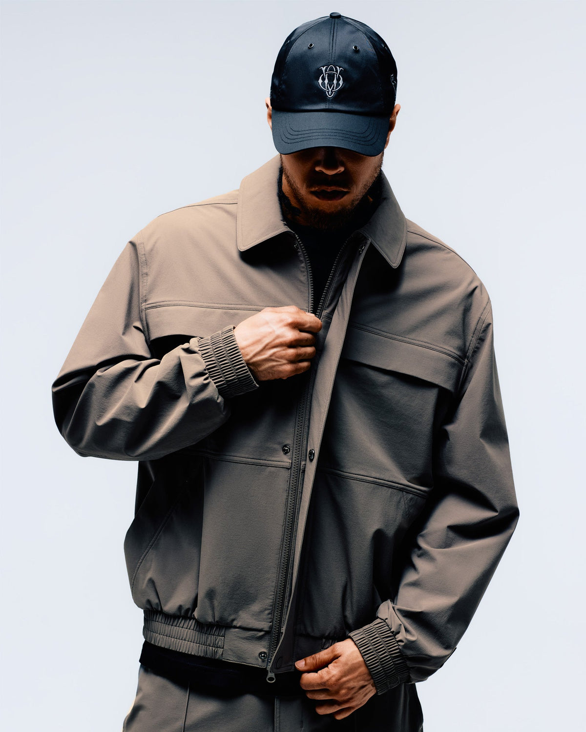 VESTE DE PILOTE EN NYLON - VISON