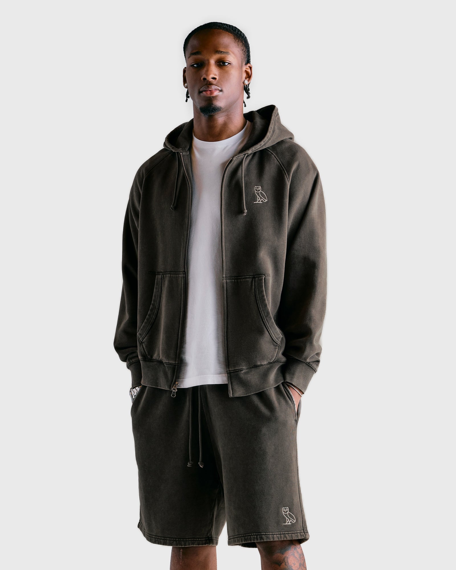 Muskoka Raglan Full-Zip Hoodie - Deep Olive – October's Very Own