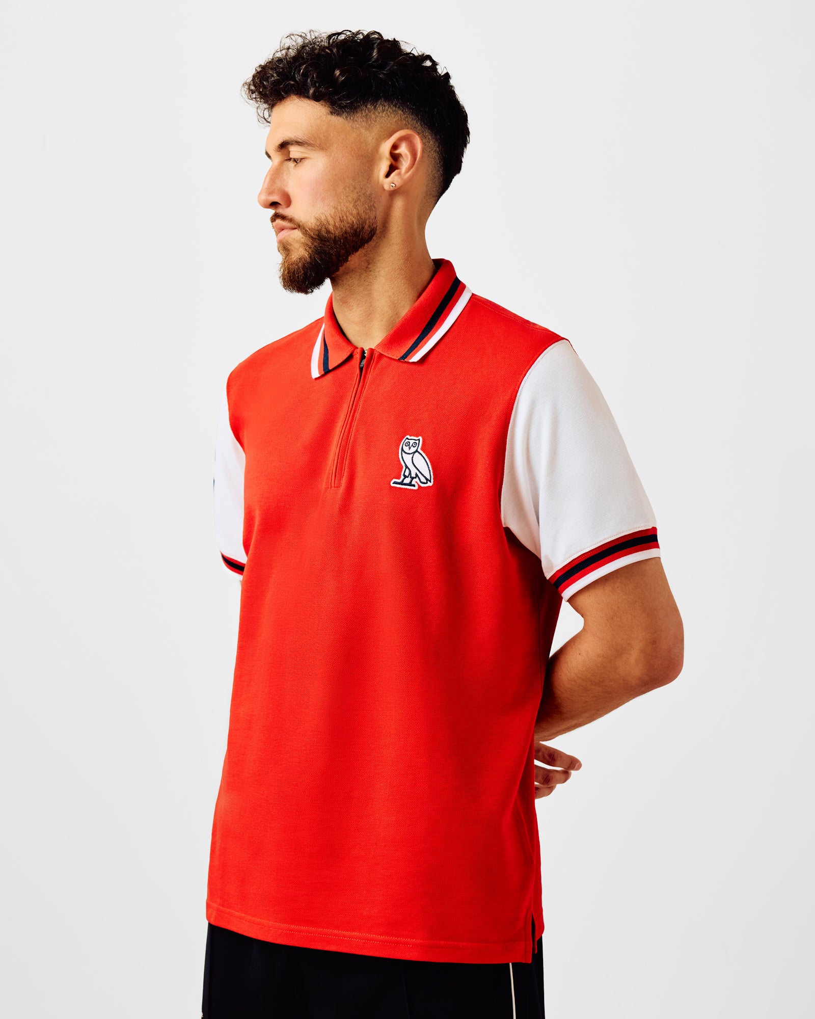 Quarter-Zip Short Sleeve Polo - Navy – October's Very Own