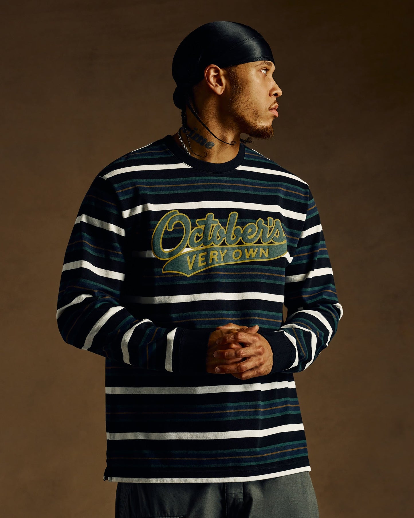 Sports Script Long-Sleeve Tee - Black