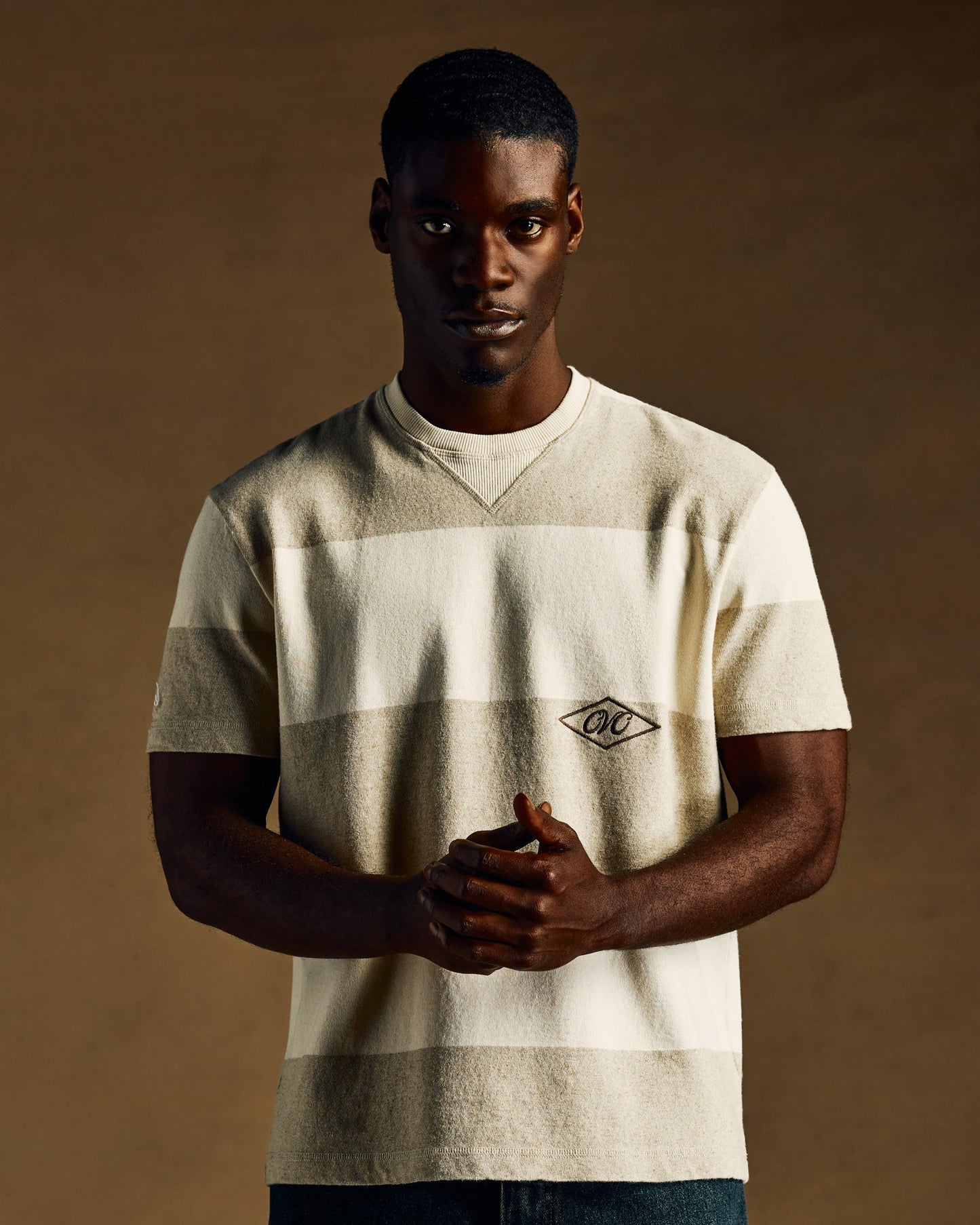 Natural Yarn Stripe Piqué Tee - Natural