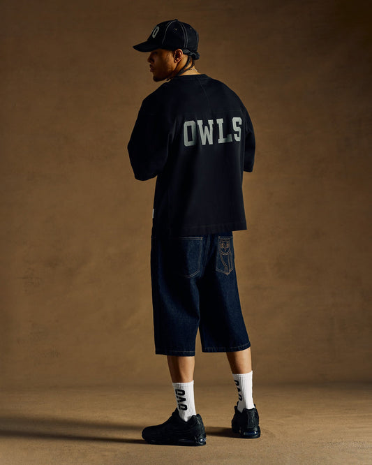 Heavy Weight Mascot Football Tee - Black
