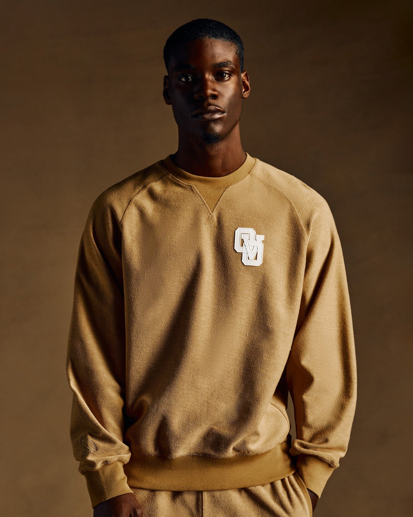 Reverse French Terry Crewneck - Camel