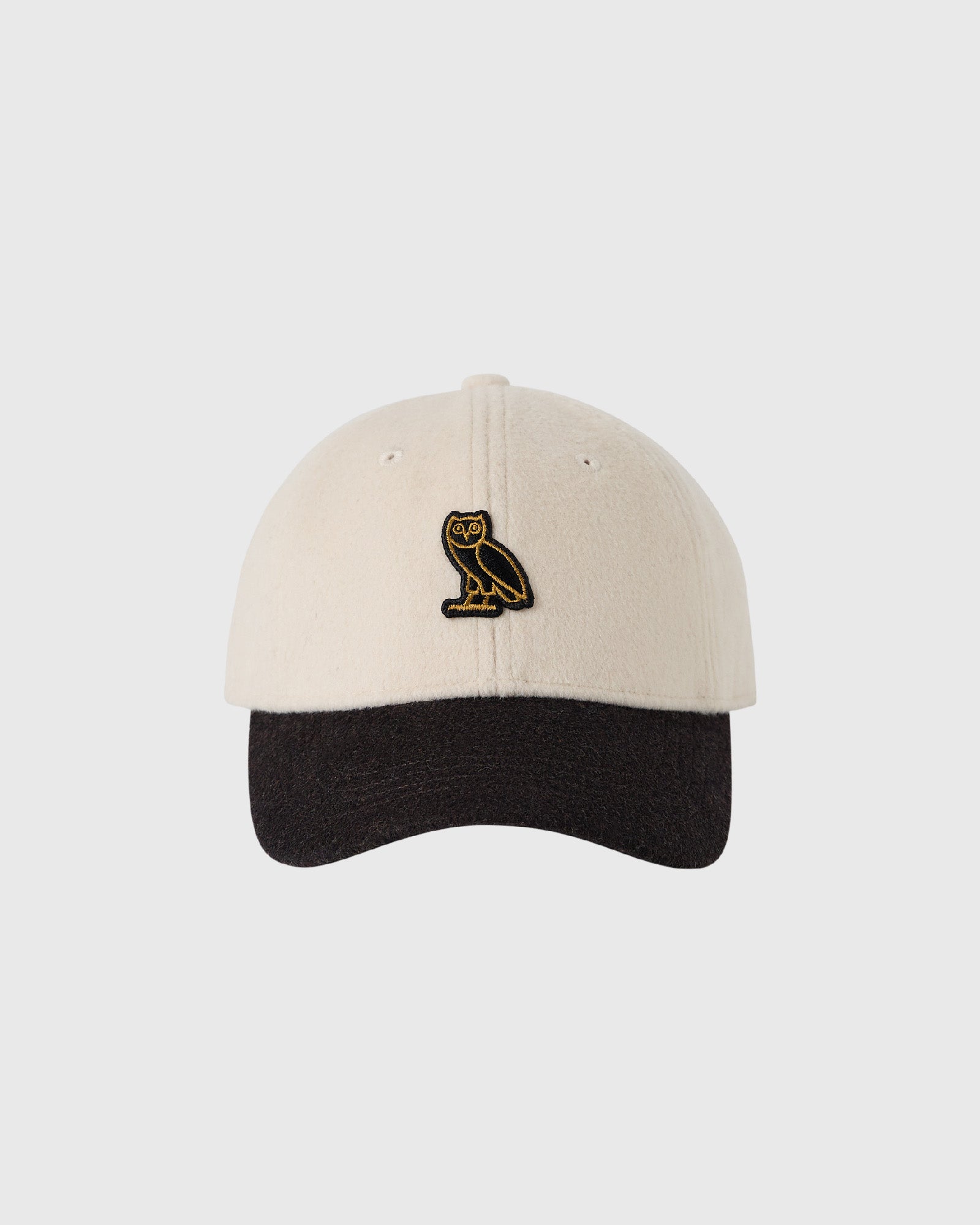 Wooly Fleece 6 Panel Cap - Cream/Black Coco