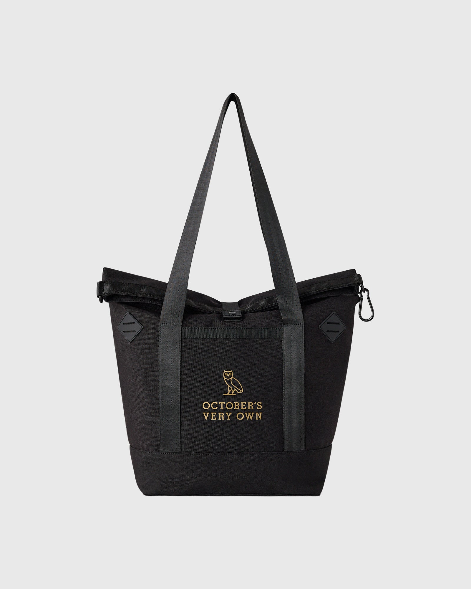 Roll Top Tote Bag - Black