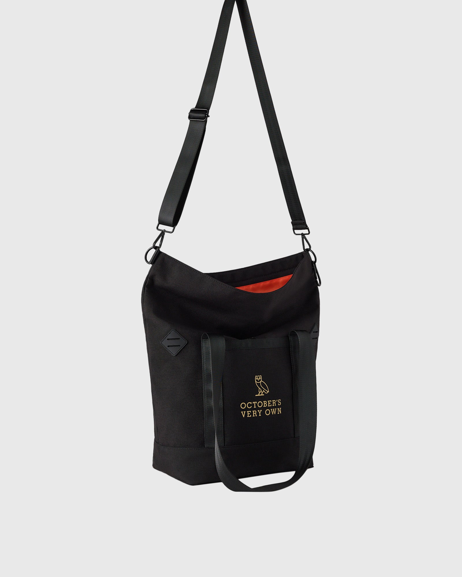 Roll Top Tote Bag - Black