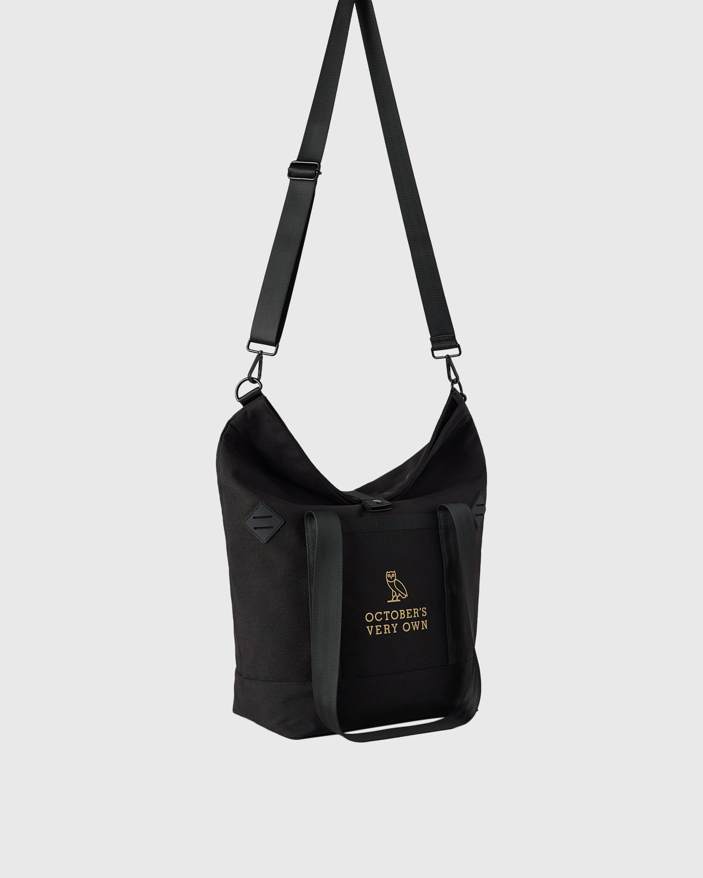 Roll Top Tote Bag - Black