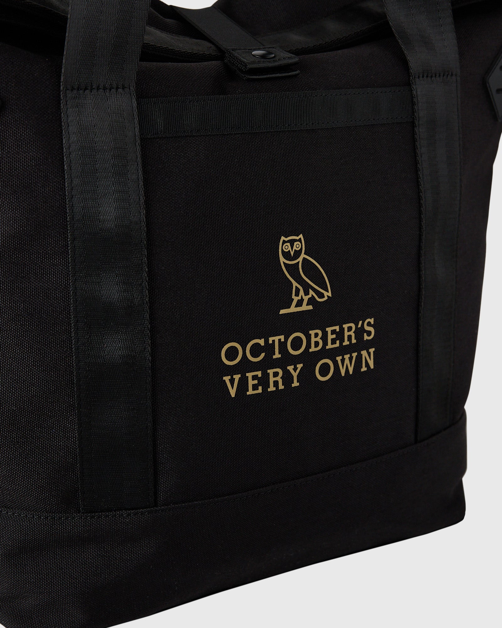 Roll Top Tote Bag - Black