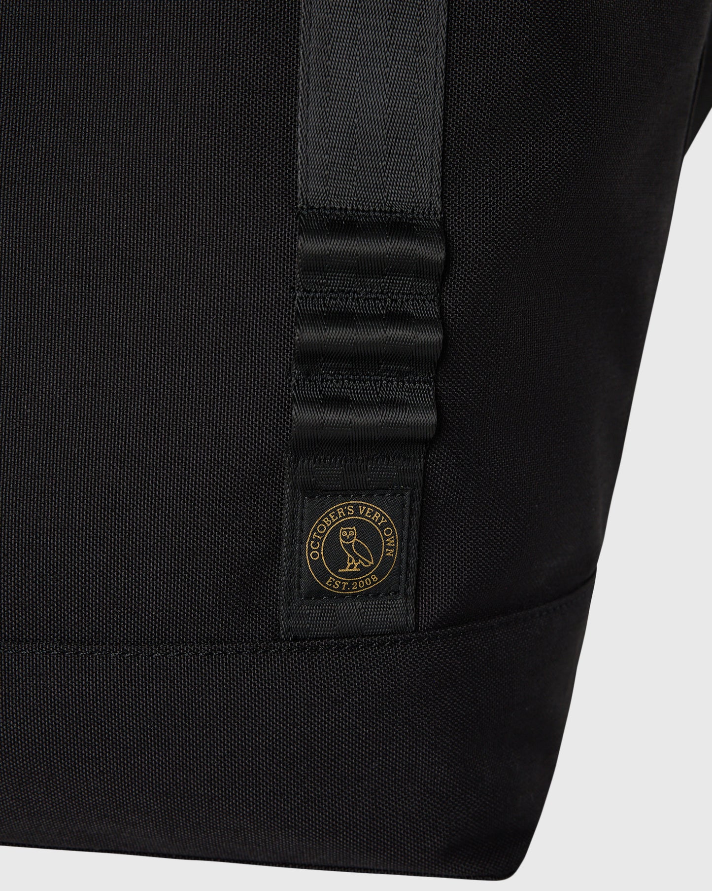 Roll Top Tote Bag - Black