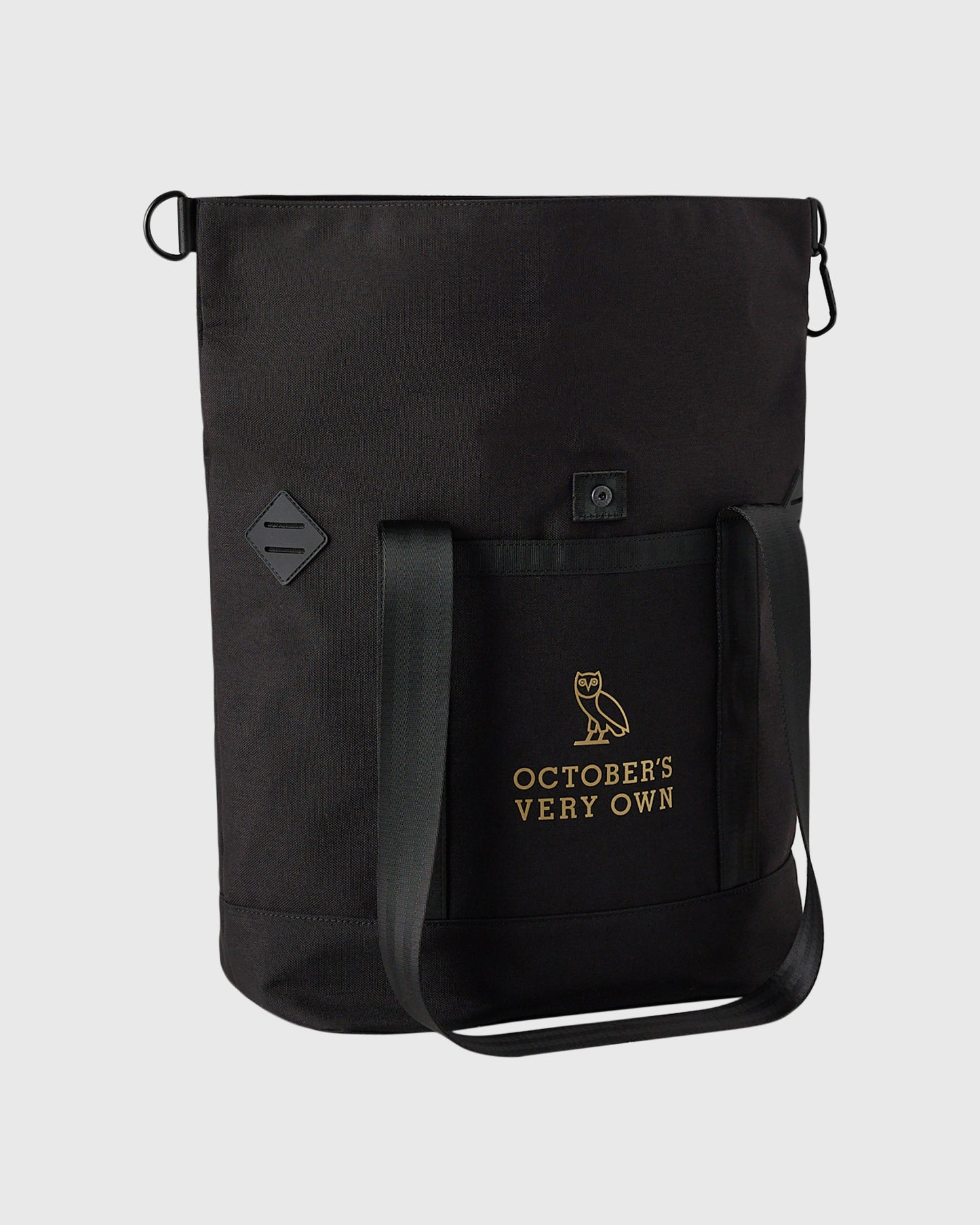 Roll Top Tote Bag - Black