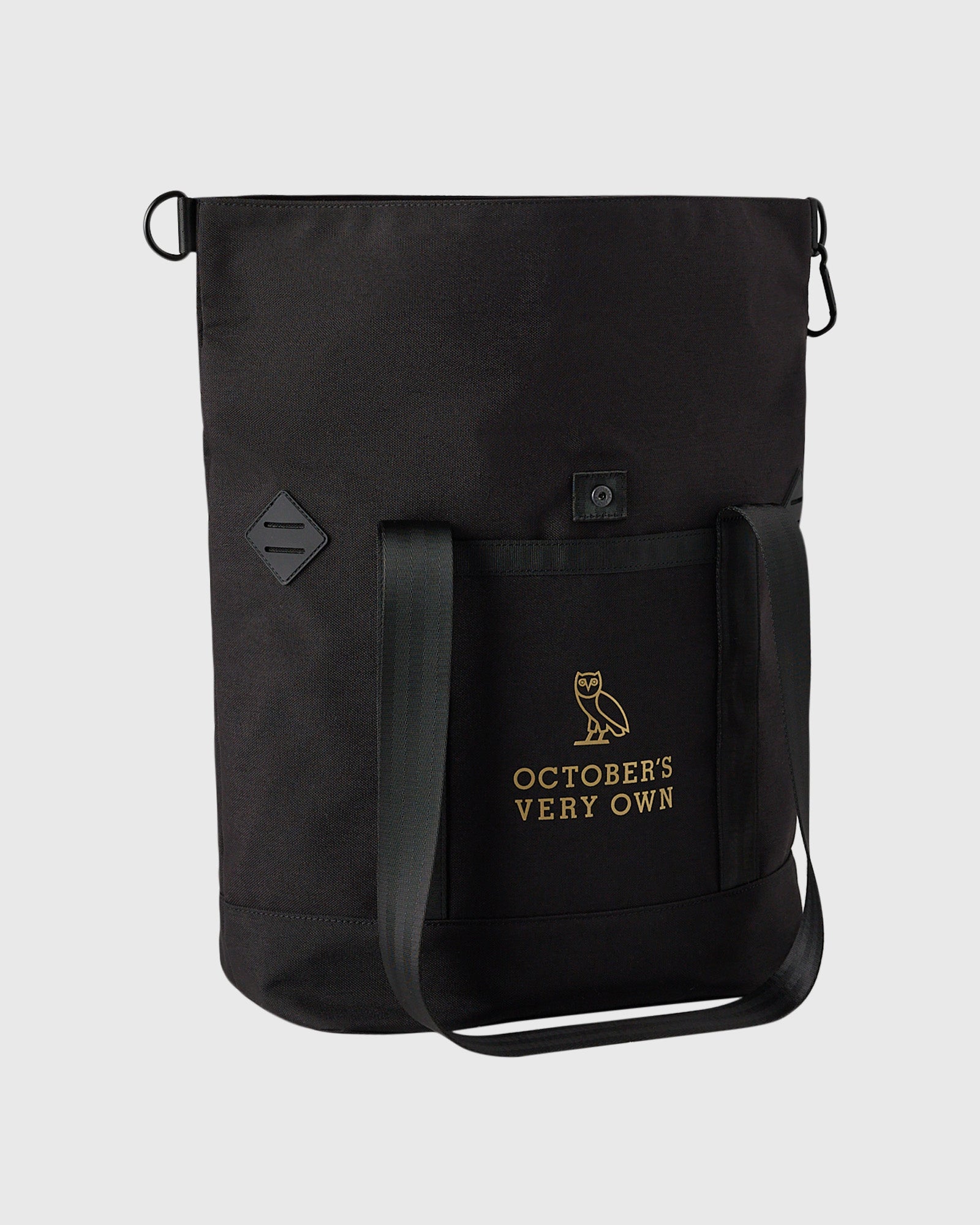 Roll Top Tote Bag - Black