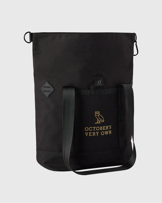 Roll Top Tote Bag - Black