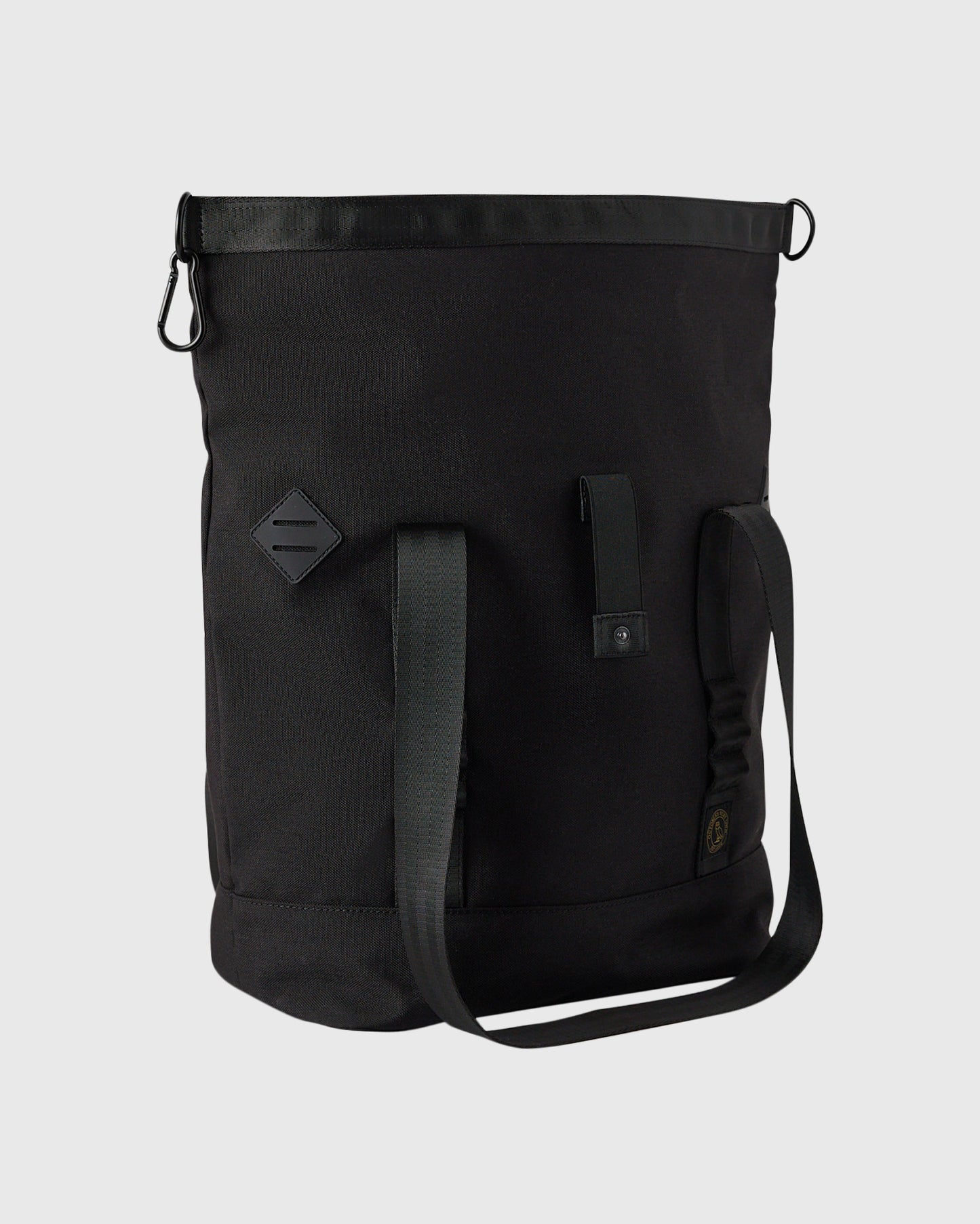 Roll Top Tote Bag - Black
